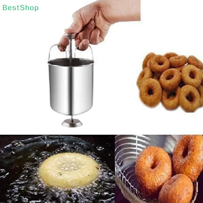 ♥Stainless Steel Donut Maker Press - Manual Dough Fryer Tool for Homemade Donuts & Pastry Baking thumbnail 2
