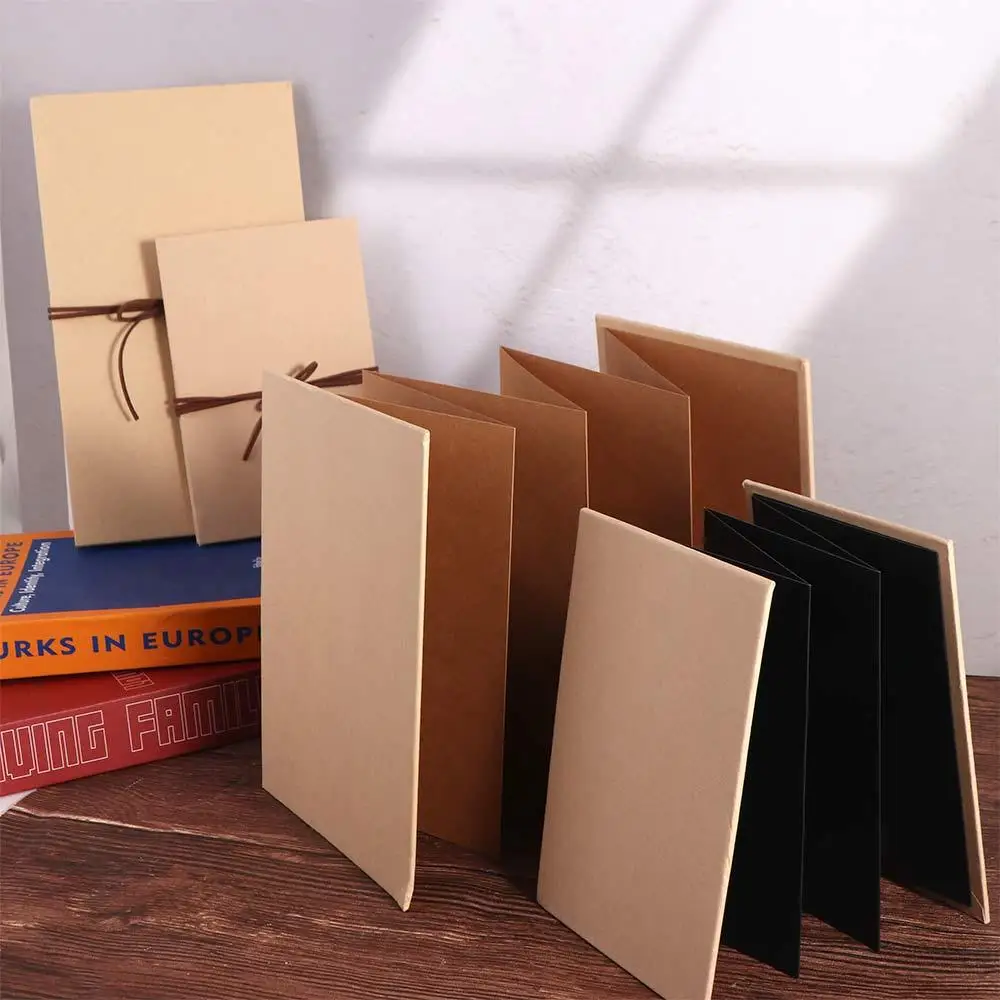 Folding Accordion Photo Album Gift Kraft Paper Photocard Surprised Photo Book Graffiti 8 Page DIY Surprise Gift Family thumbnail 6