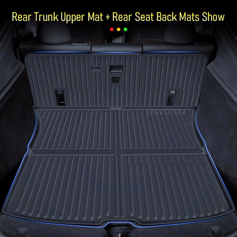 Car Trunk Mat For New Tesla Model Y 2025 2026 Juniper Floor Mats & Cargo Liner All Weather Trunk Mats Floor Liner Backrest Pads thumbnail 5