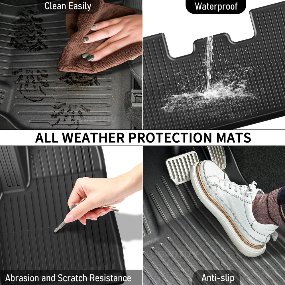 Car Trunk Mat For New Tesla Model Y 2025 2026 Juniper Floor Mats & Cargo Liner All Weather Trunk Mats Floor Liner Backrest Pads thumbnail 6