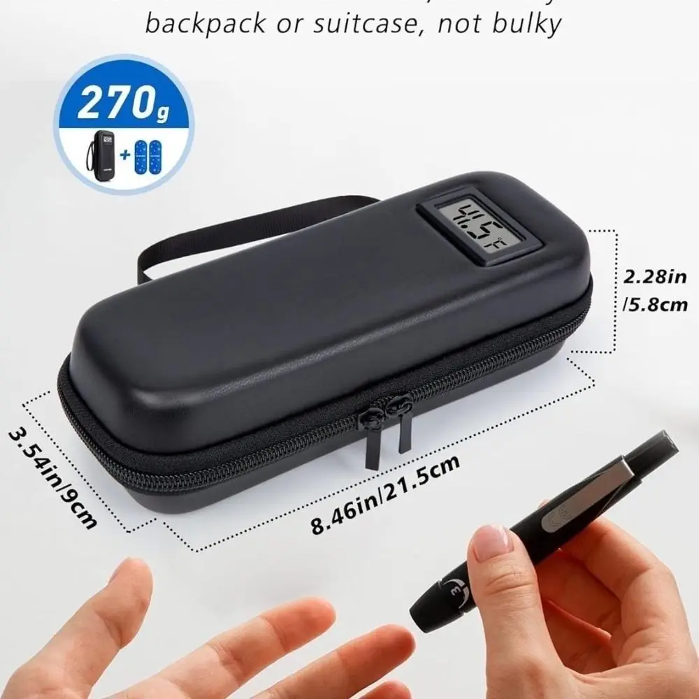 Insulin Cooler Travel Case Waterproof Insulin Cooling Bag with Thermometer Display Medicine Organizer Bag for Diabetics thumbnail 4