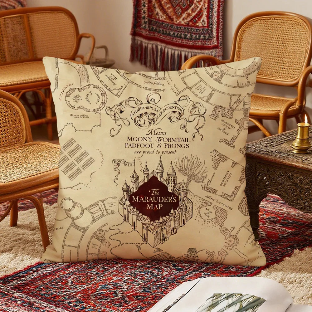 H-harry P-potter cushion cover Bedroom Sofa Decorative home Car portable Cushion Cover With Zipper Soft pillowcase thumbnail 6
