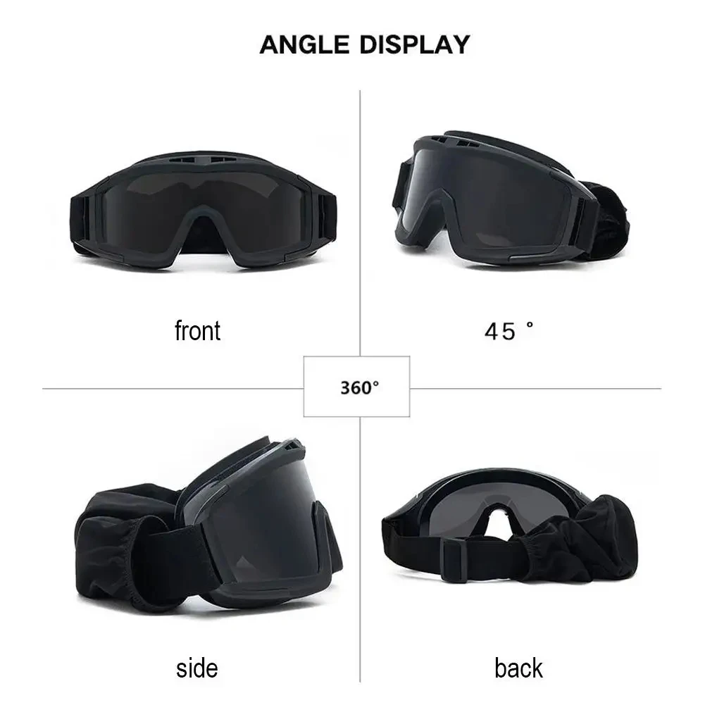 Explosion Proof Shooting Tactical Goggles Anti-impact CS War Game Airsoft Paintball Hunting Mounteering Goggles Glasses thumbnail 6