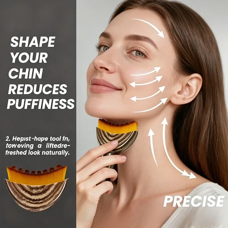 New Lymphatic Contour Face Brush for Lymphatic Drainage Massage Ergonomically Designed to Fit Skin Precisely thumbnail 4