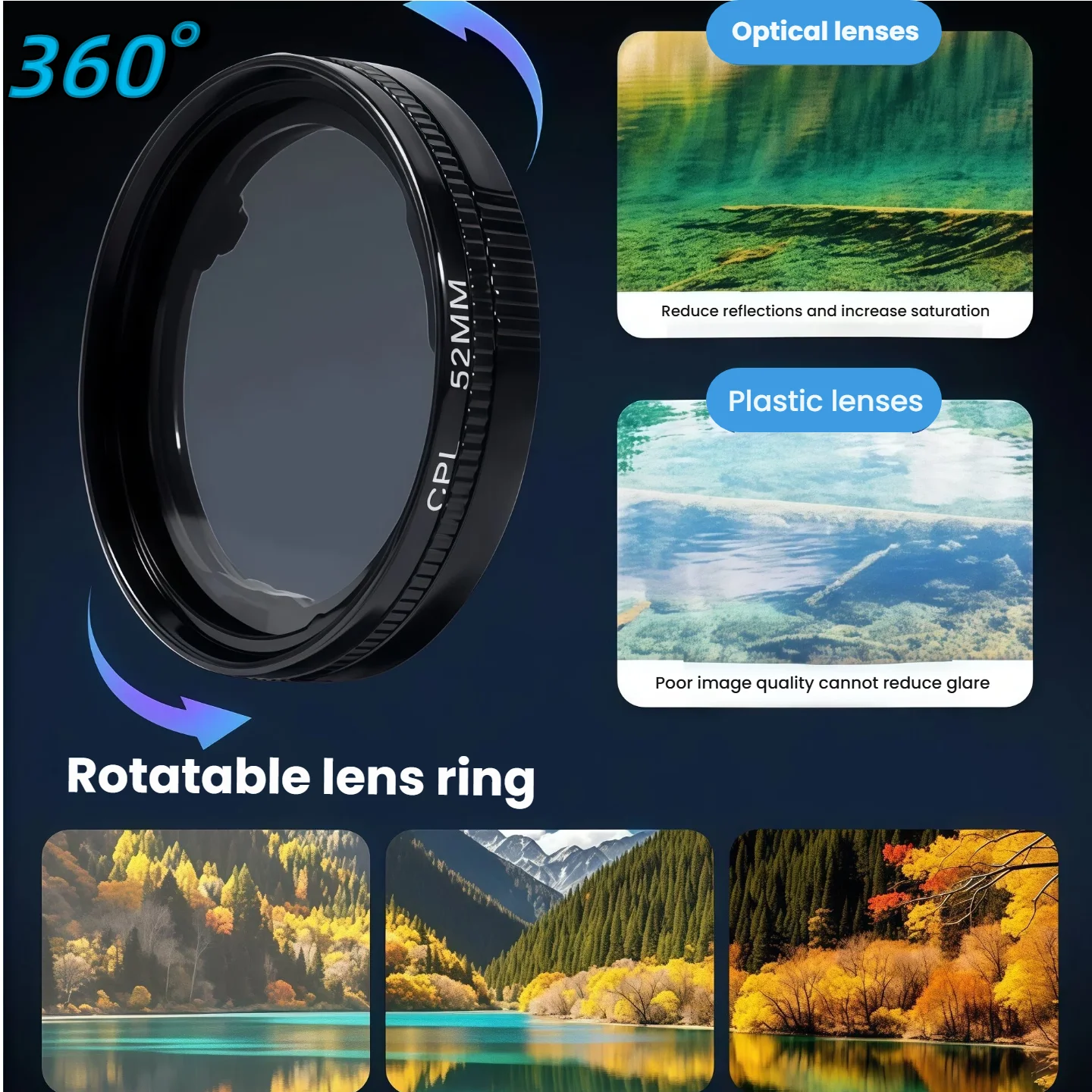Magnetic Phone CPL Magnetic Anti-Glare Polarizing Lens Optical Coating Starry HD Photography Filter Polarizer thumbnail 5