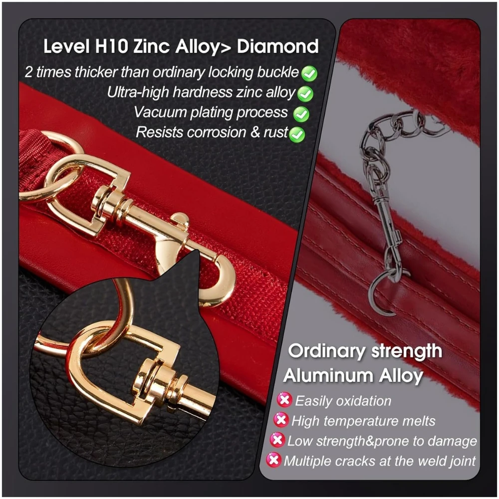 Binding Set BDSM Sex Toys Handcuffs Eye Masks Chains Collars Neck To Wrist Leather Restraints Sex Toys Can Be Adjusted thumbnail 4