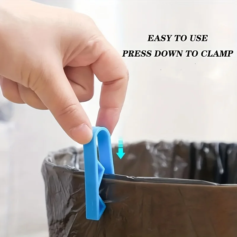 10 innovative trash can clips - safe and non slip trash bag holder, stylish divider side clips, convenient for home use thumbnail 3