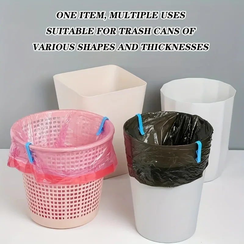 10 innovative trash can clips - safe and non slip trash bag holder, stylish divider side clips, convenient for home use thumbnail 4