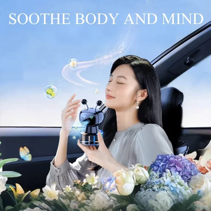Car Air Freshener AI Rechargeable Car Aroma Diffuser Smart Eyes 4 Levels Of Adjustable Intelligent Car Diffuser Air Freshener thumbnail 3