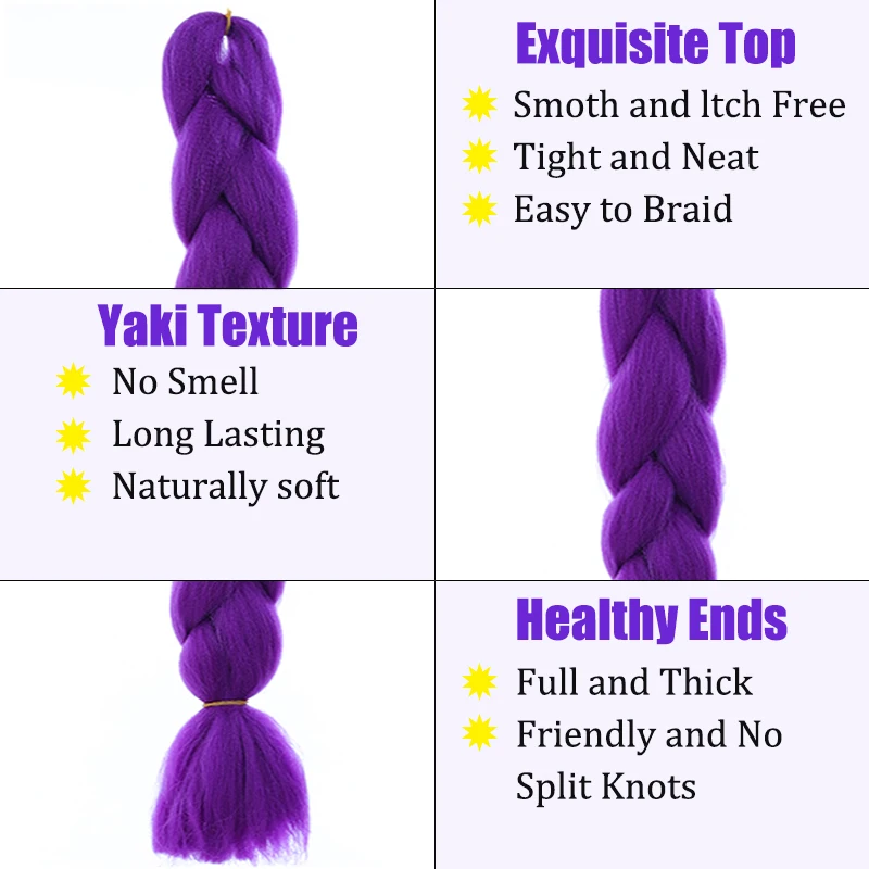 Kpop Devil Hunting Group Rumicos Wig Purple Fried Dough Twists Boxing Braid Horse Tail Weaving Fluffy Hair Extension thumbnail 3