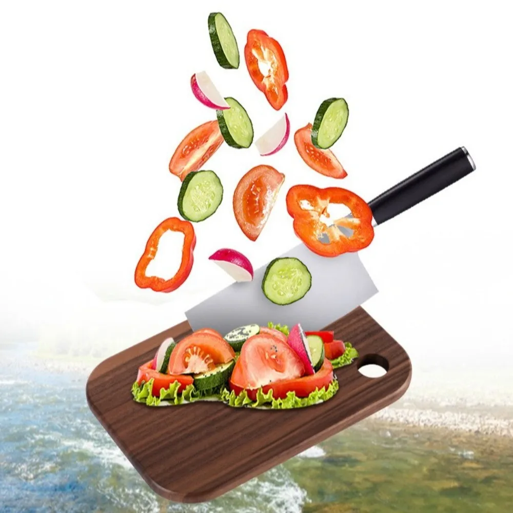 Wooden Outdoor Cutting Boards Walnut Portable Fruit Cutting Board Double-sided Camping Kitchenware For 800/1000ml Lunch Box thumbnail 5