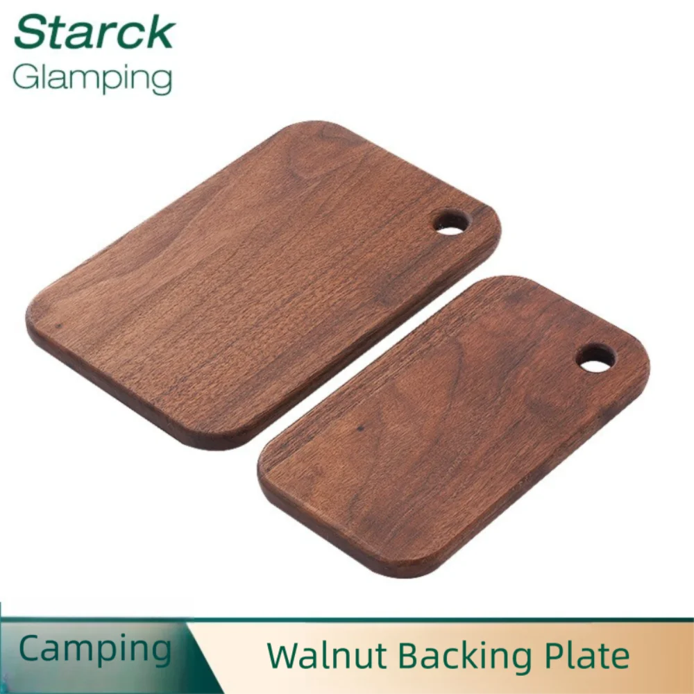 Wooden Outdoor Cutting Boards Walnut Portable Fruit Cutting Board Double-sided Camping Kitchenware For 800/1000ml Lunch Box
