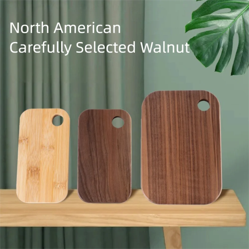 Wooden Outdoor Cutting Boards Walnut Portable Fruit Cutting Board Double-sided Camping Kitchenware For 800/1000ml Lunch Box thumbnail 2