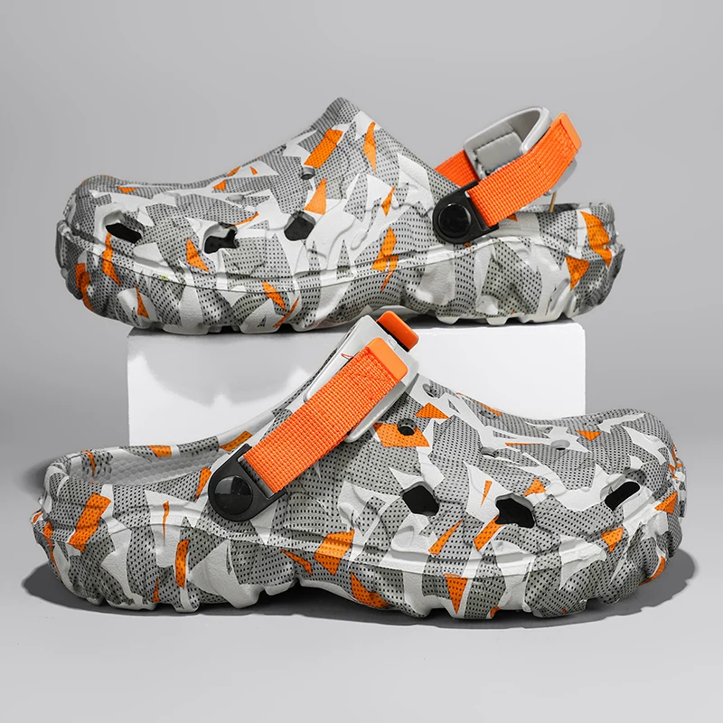 Men Outdoor Clogs Sandals Summer Thick Bottom Slippers Home Garden Shoes Teenager Sandals Hole Casual Shoes Clog Big Size 46 47 thumbnail 2