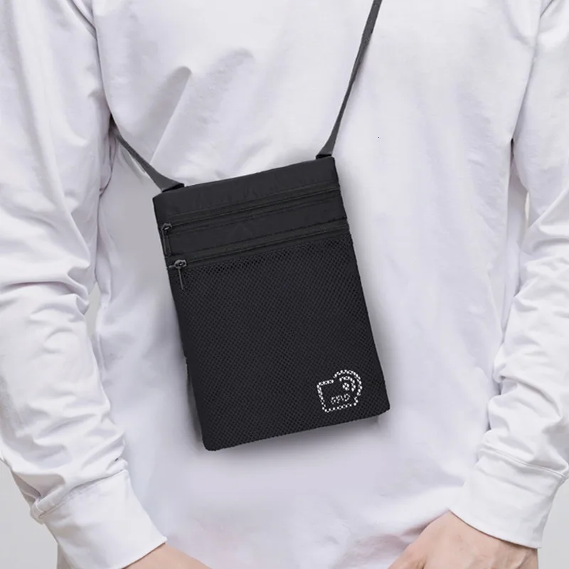 RFID Anti-Thief Travel Passport Wallet Nylon Card Case Phone Document Storage Bag Lightweight Shoulder Neck Bag Crossbody Bag