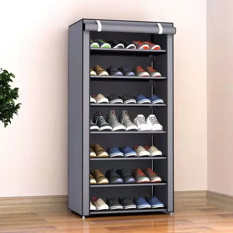 6-10 Tier Multi-Layer Shoe Cabinet with Dust-Proof Rolling Shutter Door, Easy to Assemble, Space-Saving Home Storage Cabinet, Suitable for Entryways, Hallways, Bedrooms, Living Rooms, Homes, Dormitories, Etc./Modern Decorative Shoe Cabinet thumbnail 6