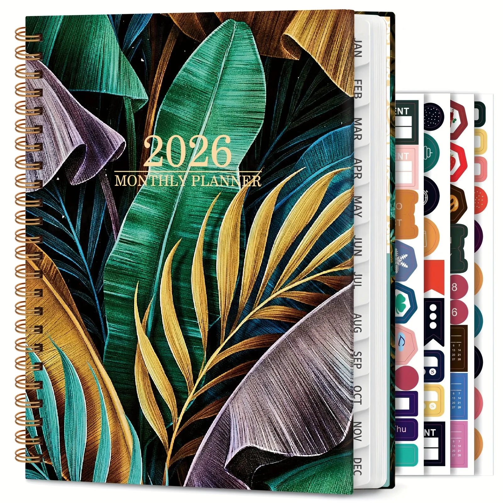 2026 Notebook - Weekly and Monthly Calendar Organizer with Stickers, Flower Design - Suitable for Home, Office, School thumbnail 6