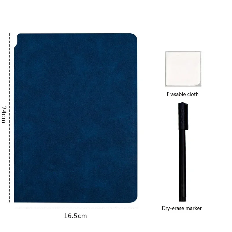 A5 Reusable Whiteboard Notebook Set with Eraser & Wipeable Board  Portable Weekly Planner, Notebooks for School thumbnail 6