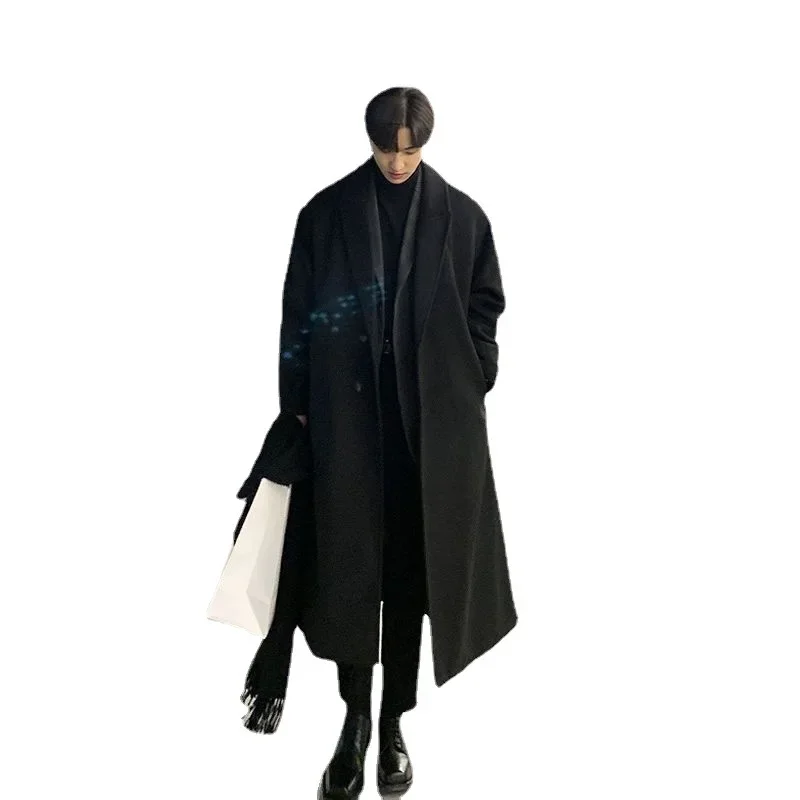 Winter Stylish Thickened Woolen Overcoat Men's Korean Version Loose-Fit Shoulder-Length Trendy Jacket FK900-P155 thumbnail 5