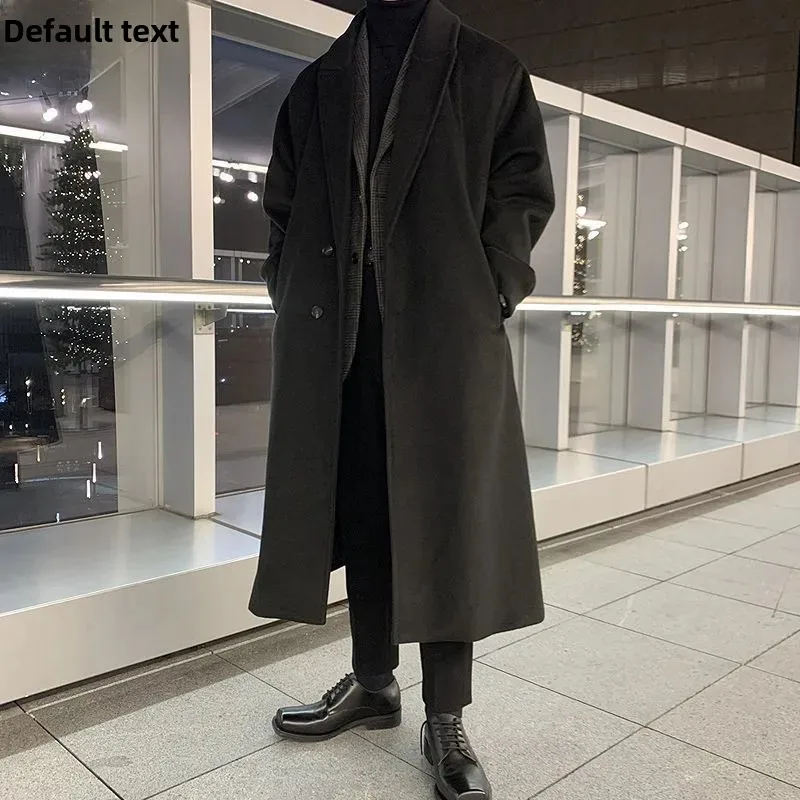 Winter Stylish Thickened Woolen Overcoat Men's Korean Version Loose-Fit Shoulder-Length Trendy Jacket FK900-P155 thumbnail 2