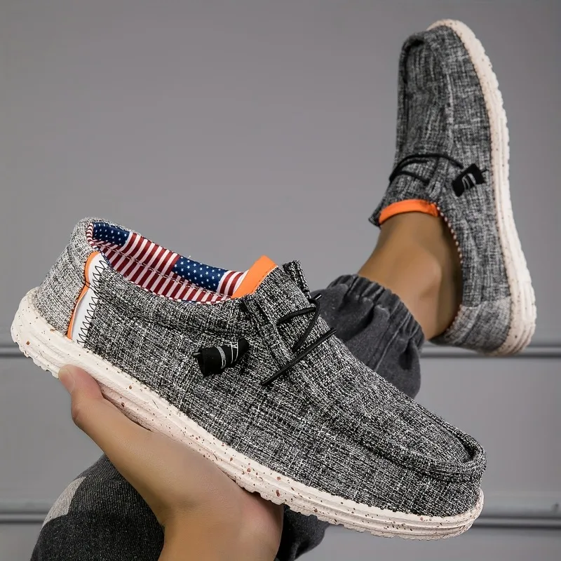 Men's Shoes Canvas Loafers Comfortable Breathable Men's Casual Shoes Driving Shoes Vulcanized Shoes Flat Shoes Men Walking Shoes thumbnail 5