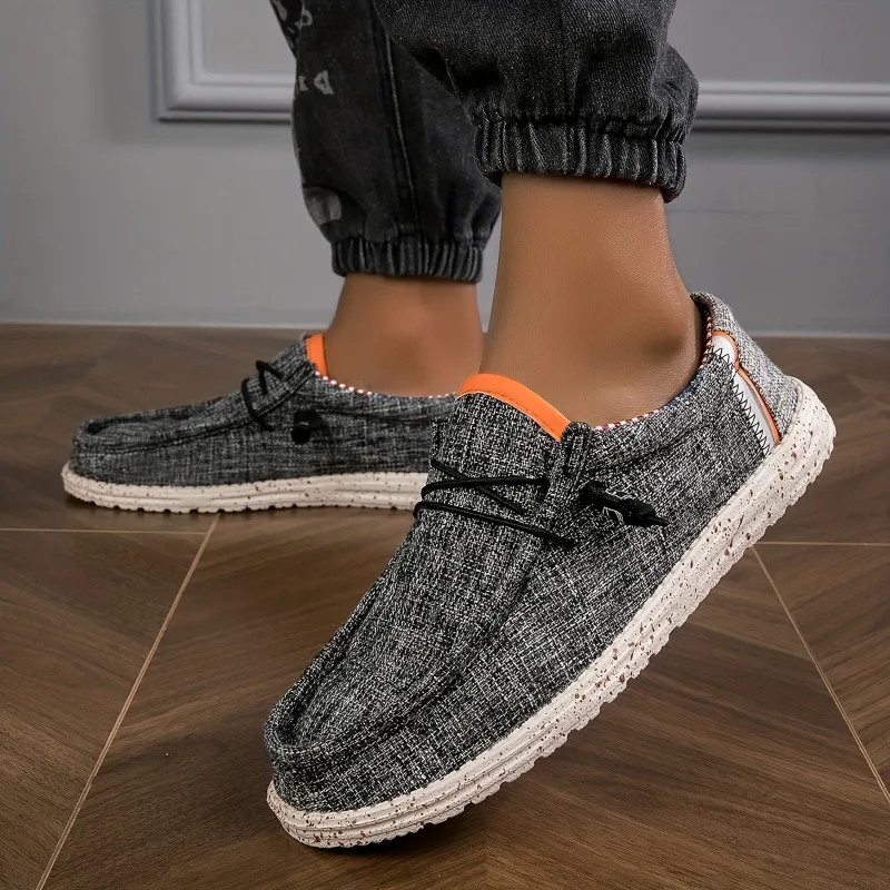 Men's Shoes Canvas Loafers Comfortable Breathable Men's Casual Shoes Driving Shoes Vulcanized Shoes Flat Shoes Men Walking Shoes thumbnail 3
