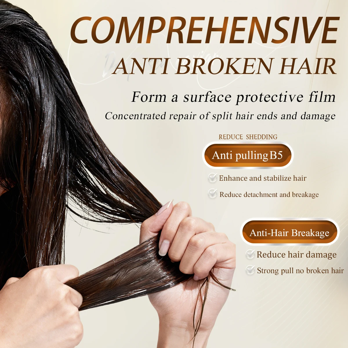 Curly Hair Keratin 500ml Leave In Conditioner Repairing Damaged Hair Soft Frizz Control Hydrating Smoothing Enriched Hair Care thumbnail 2