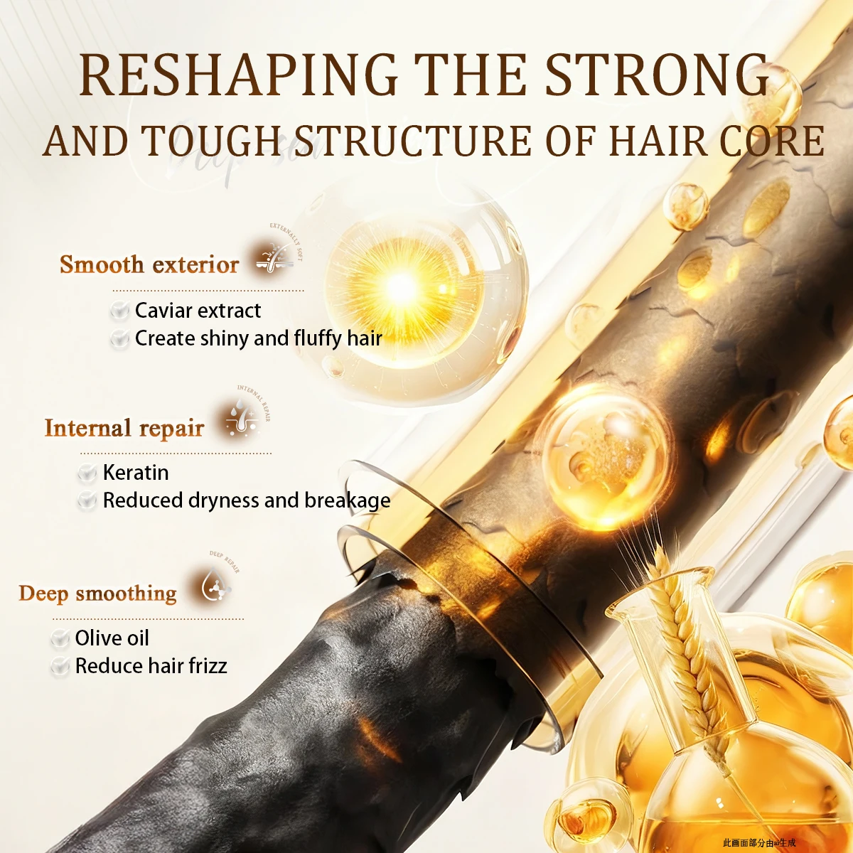 Curly Hair Keratin 500ml Leave In Conditioner Repairing Damaged Hair Soft Frizz Control Hydrating Smoothing Enriched Hair Care thumbnail 5