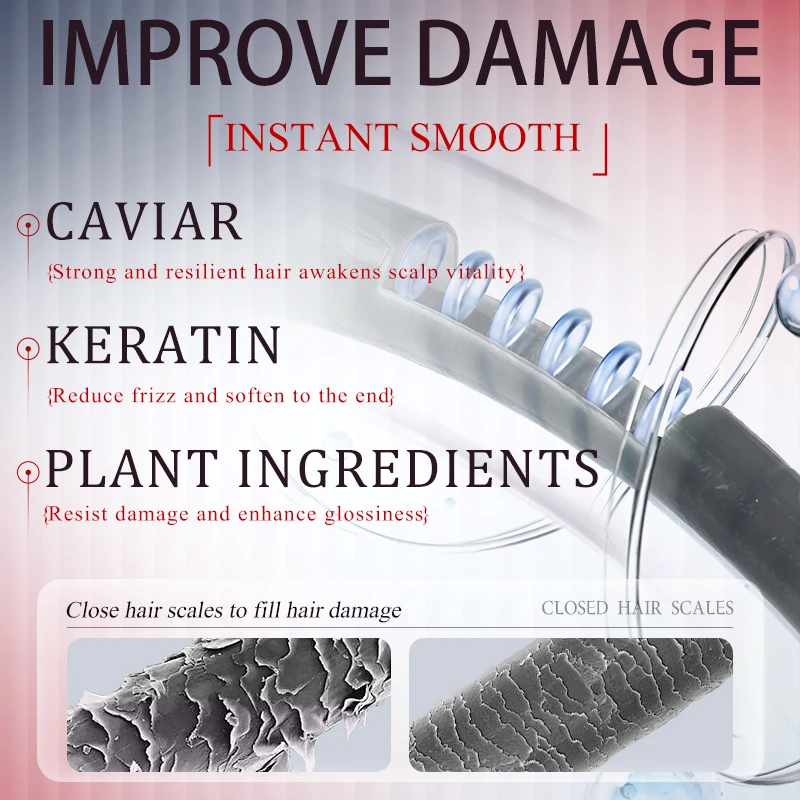 Curly Hair Keratin 500ml Leave In Conditioner Repairing Damaged Hair Soft Frizz Control Hydrating Smoothing Enriched Hair Care thumbnail 3