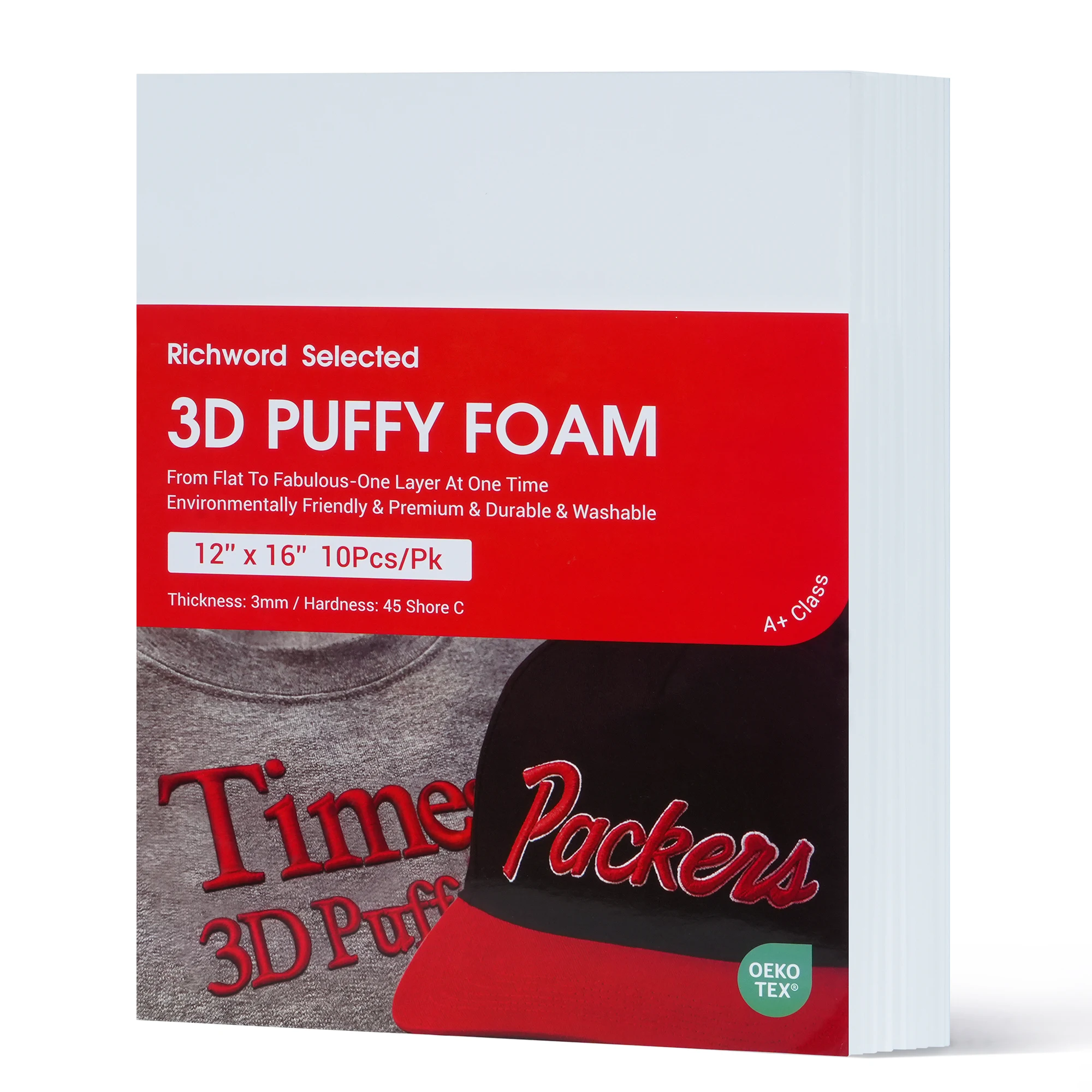 POOLIN 3D puffy foam NEW embroidery and sewing stabilizer 6x8in 12x16in thumbnail 5