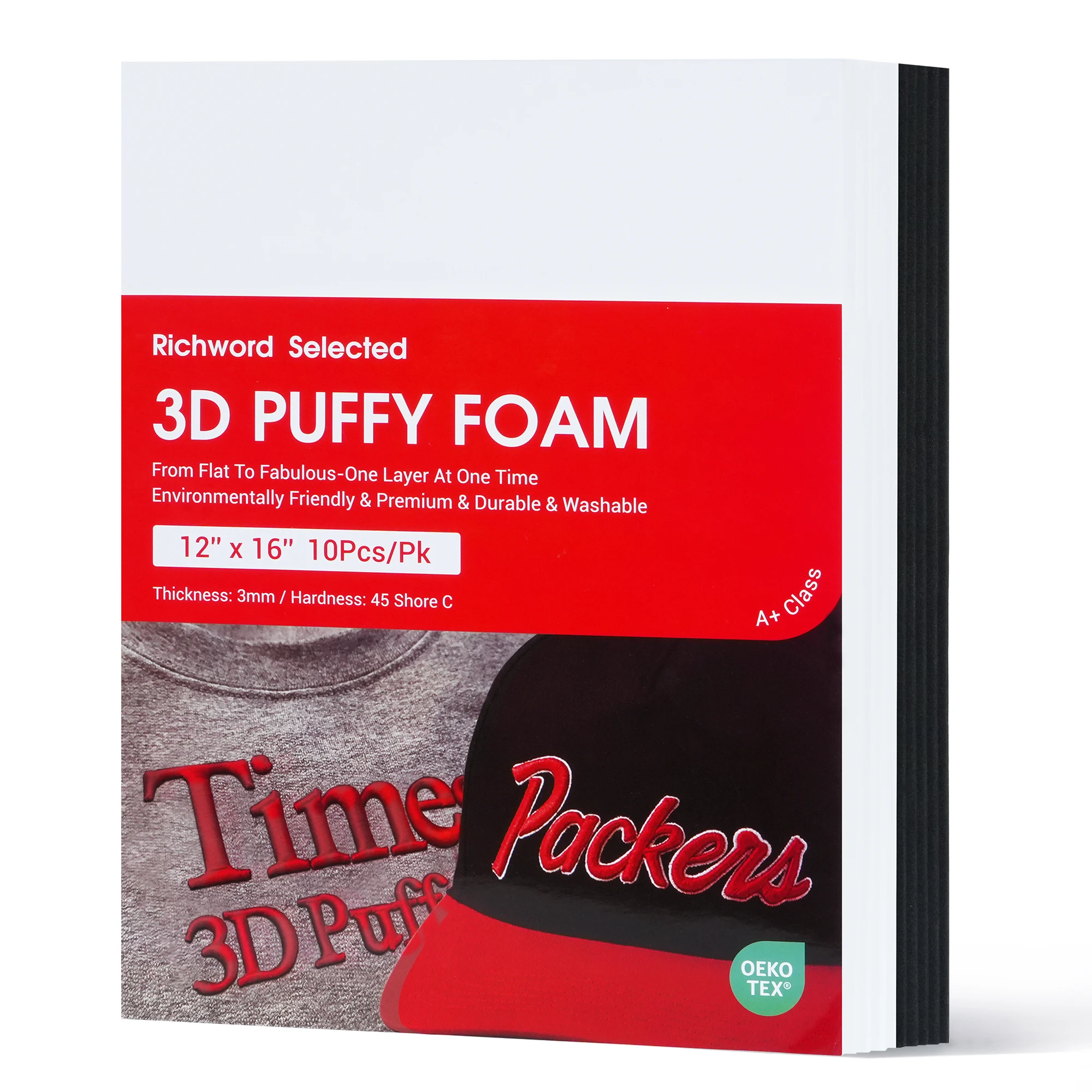 POOLIN 3D puffy foam NEW embroidery and sewing stabilizer 6x8in 12x16in thumbnail 4
