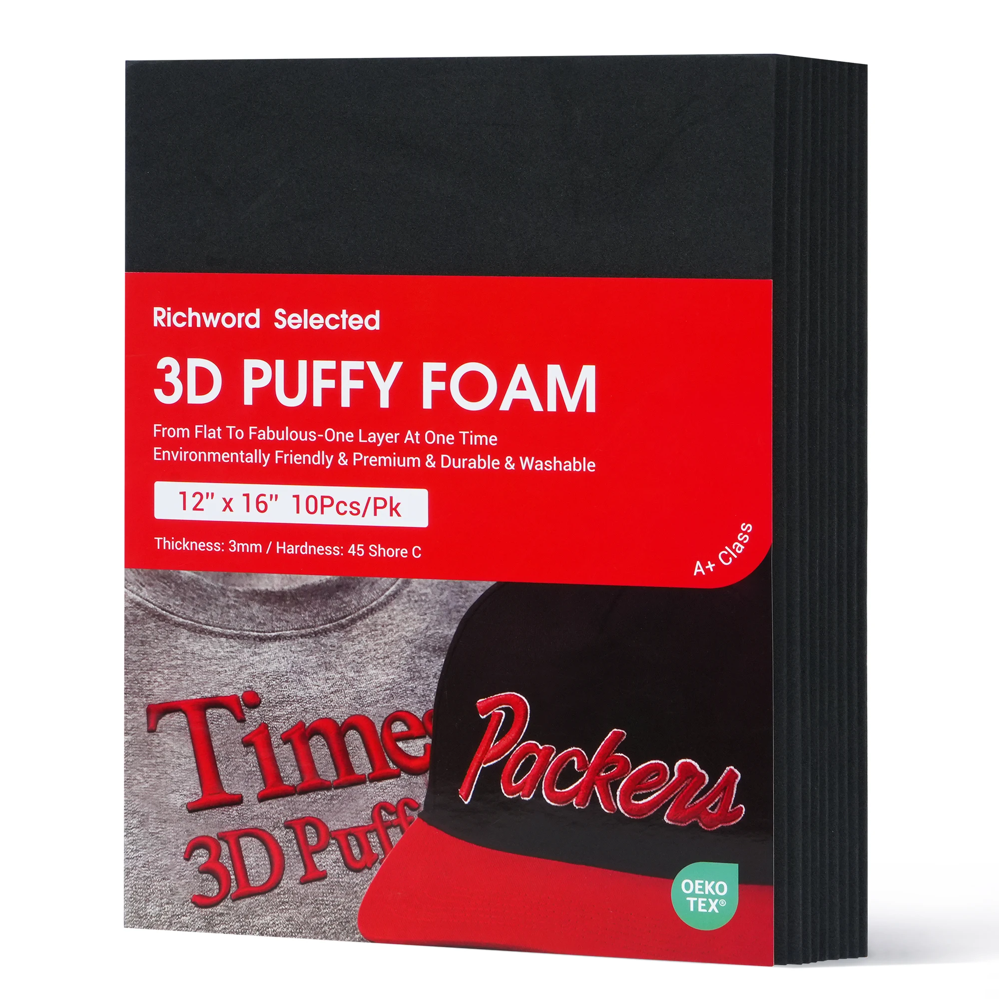 POOLIN 3D puffy foam NEW embroidery and sewing stabilizer 6x8in 12x16in thumbnail 6
