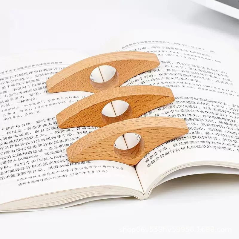 Wooden Book Page Holder Thumb Wood Book Holder Handmade Wood Reading Bookmark Accessory for Bookworm Lover Gifts thumbnail 6