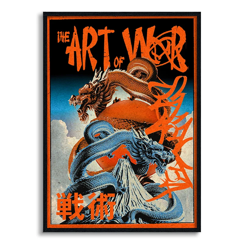 Japanese Samurai Art Poster Vintage Classic Print Canvas Painting Abstract Maximalism Wall Art Picture for Room Home Decoration thumbnail 4