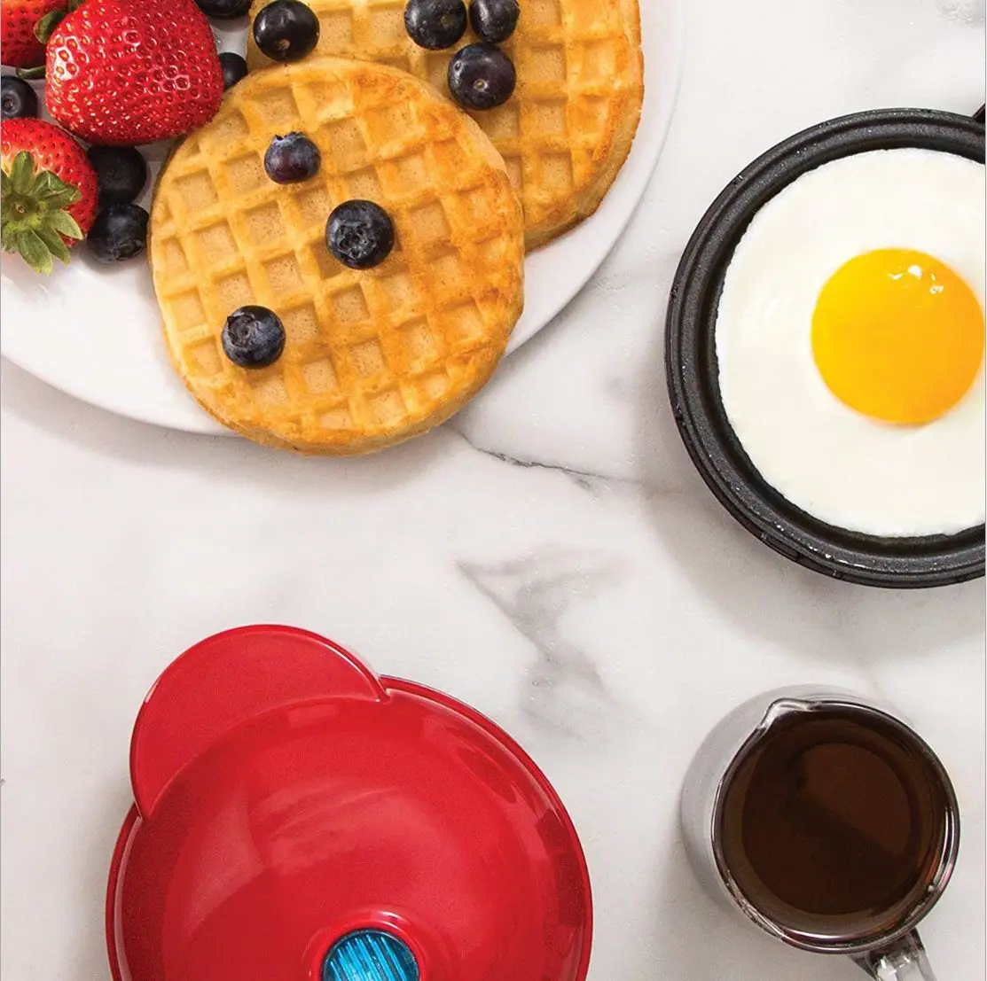 Mini Electric Waffle Maker Double-Sided Heating Household Sandwich Maker Breakfast Roaster Small Kitchen Dessert Cooking Machine thumbnail 3