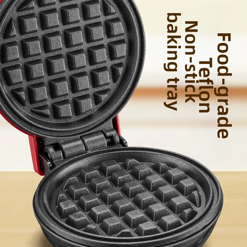 Mini Electric Waffle Maker Double-Sided Heating Household Sandwich Maker Breakfast Roaster Small Kitchen Dessert Cooking Machine thumbnail 5
