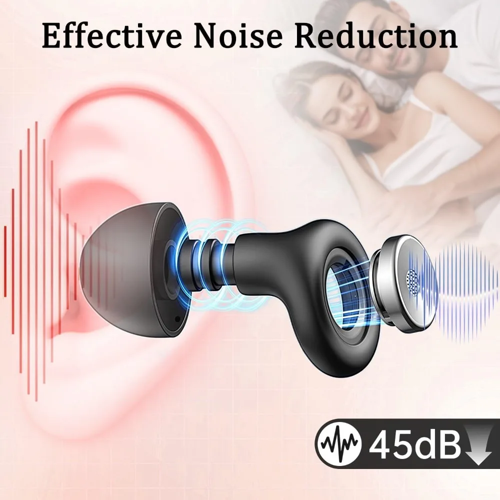 Ear Plugs for Sleeping 45dB Noise Cancelling EarPlugs for Noise Reduction & Snoring, Concerts, Earplugs for Sleep with 8 Eartips thumbnail 2