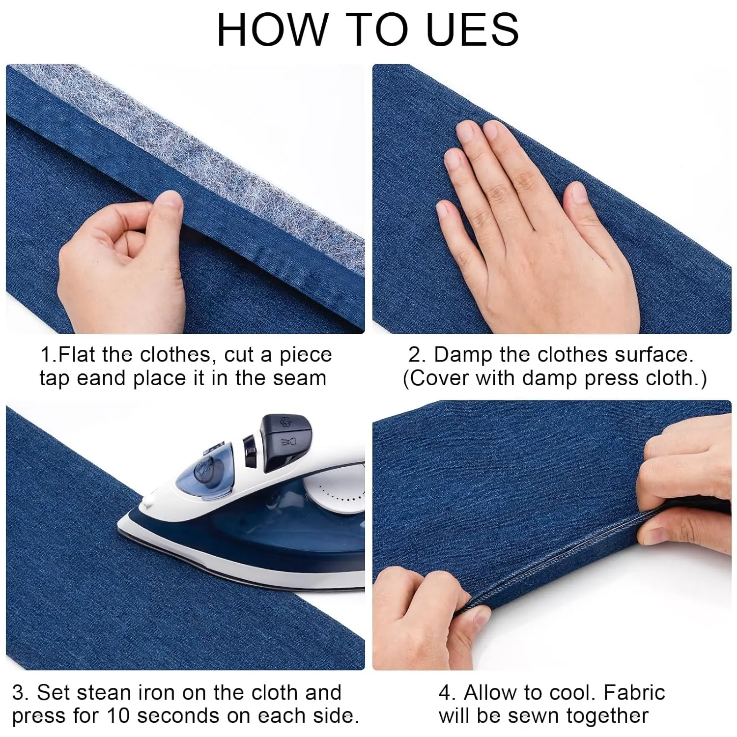 Self-Adhesive Pants Hem Tape Double-Sided Edge Shorten Ironing Hemming Ribbons Strip DIY Clothes Jean Sewing Fabric Lining thumbnail 5