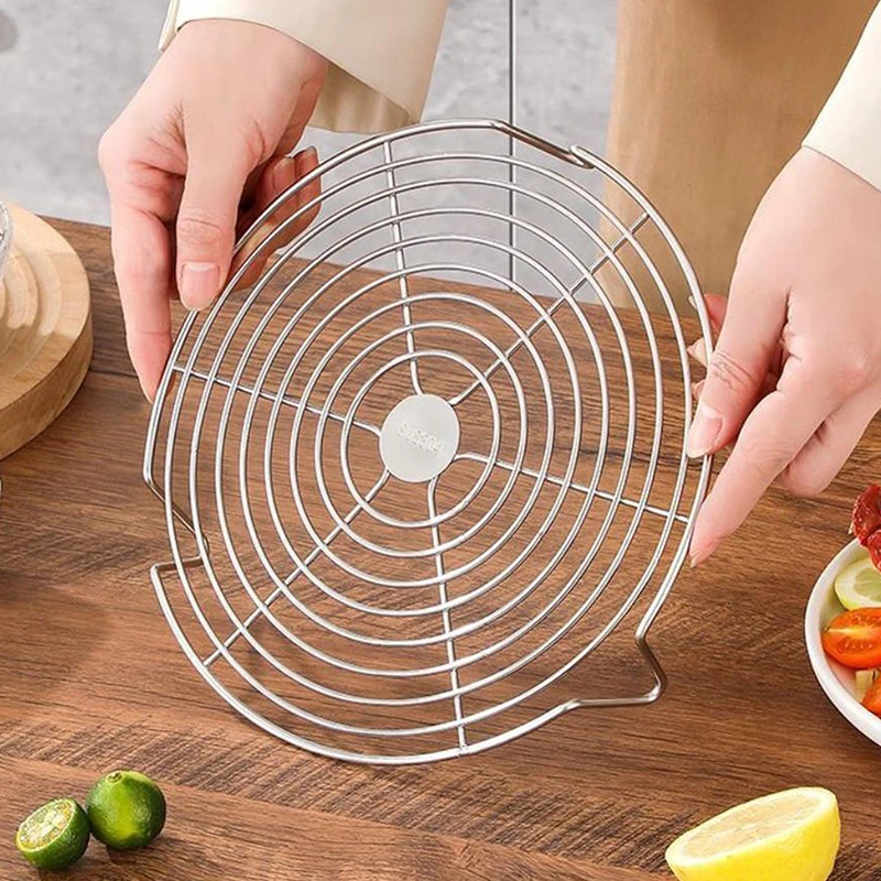 1Pcs Stainless Steel Steamer Rack Multifunction Pot Steaming Tray Dumplings Eggs Grill Stand Kitchen Tableware Outdoor Tableware thumbnail 5