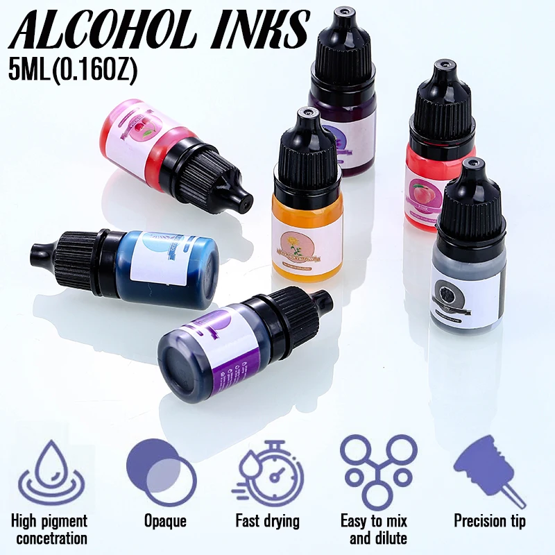 Epoxy Resin Color Pigment 24 Vivid Colors Liquid Epoxy Pigment Highly Concentrated Translucent Resin Dye for Art DIY Jewelry thumbnail 4