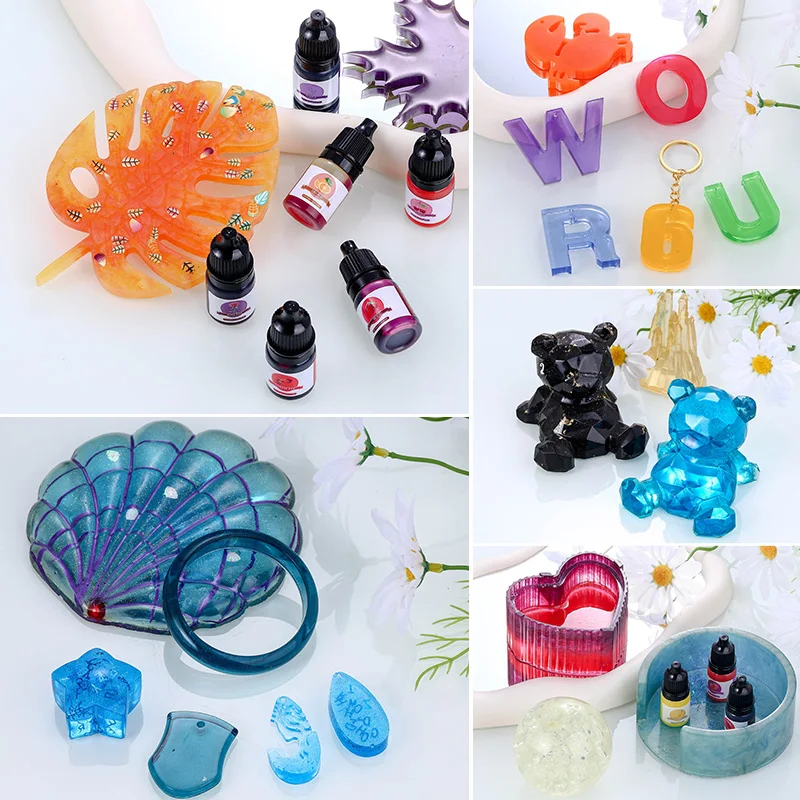Epoxy Resin Color Pigment 24 Vivid Colors Liquid Epoxy Pigment Highly Concentrated Translucent Resin Dye for Art DIY Jewelry thumbnail 6