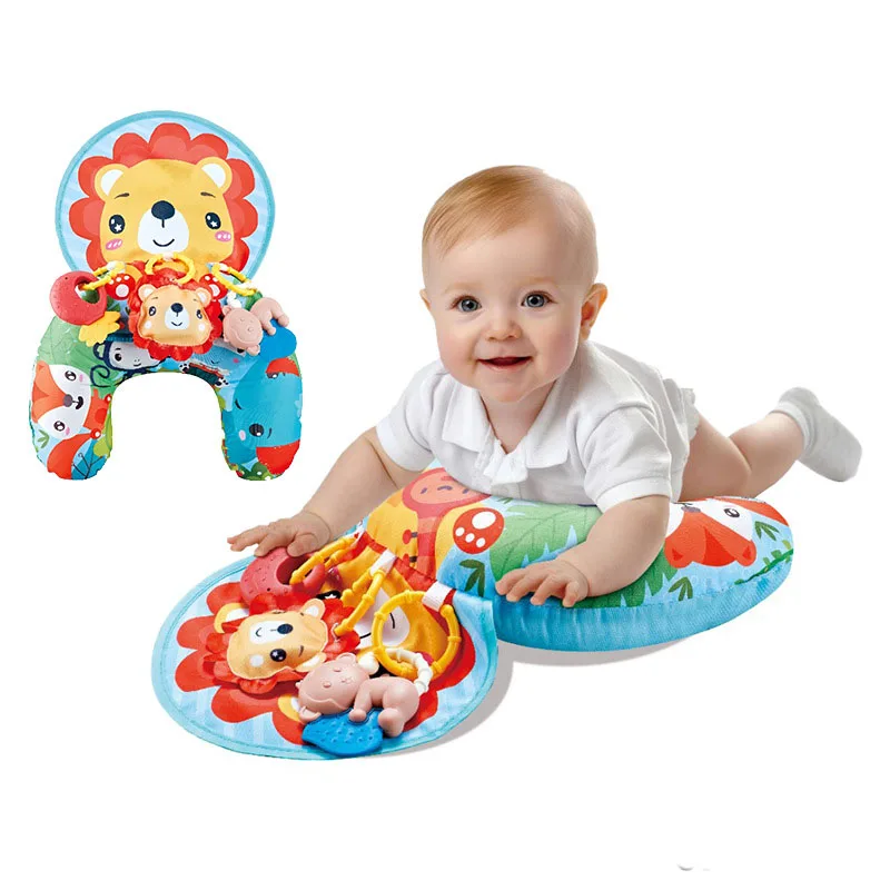Montessori High Contrast Sensory Toys Baby Pillow Tummy Time Toy Newborn Head-up Training Pillow Teether Rattles 0 6 12 Months thumbnail 6