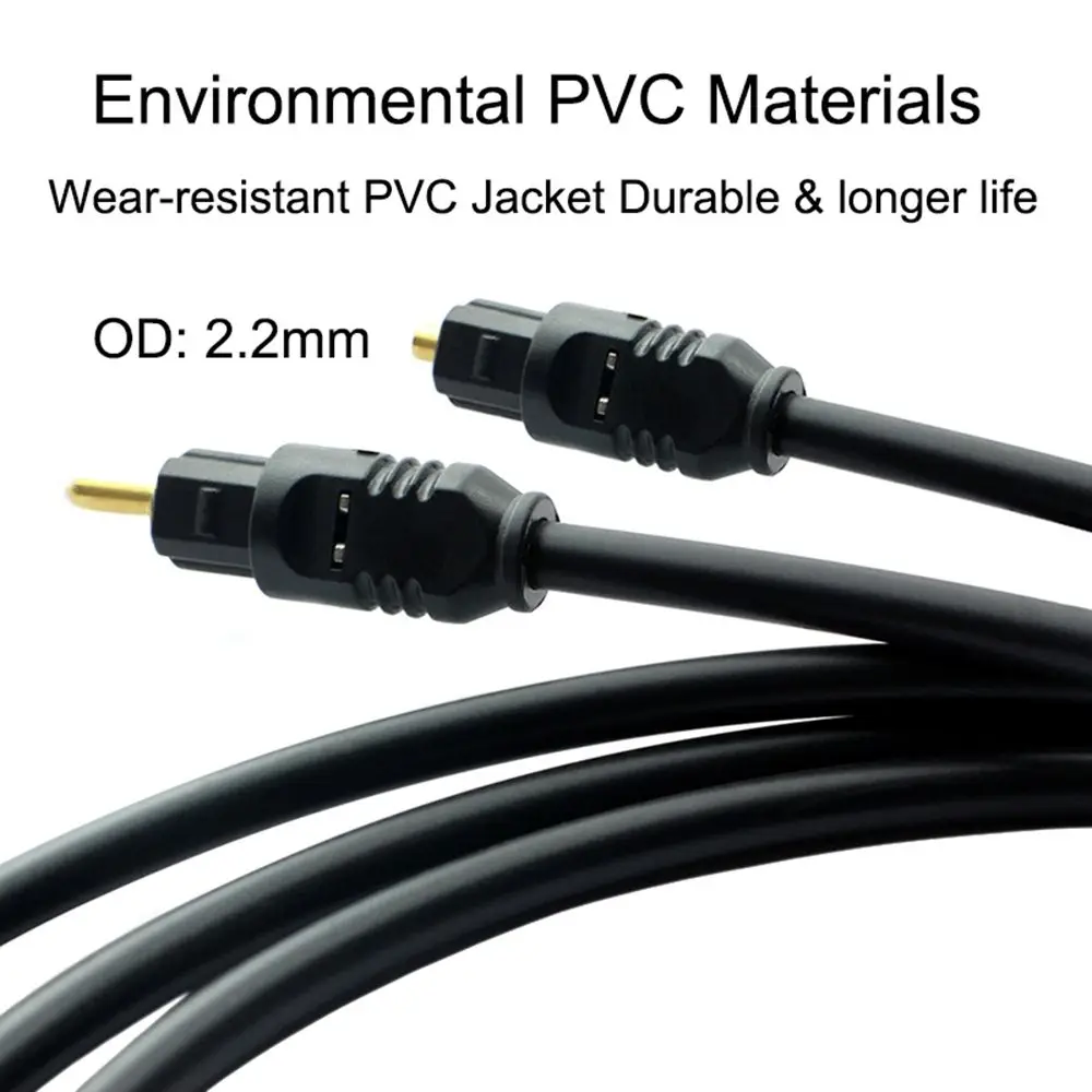 Connector Gold-plated Audio Cable 3.5mm to Toslink SPDIF Line Optical Fiber Cord For Speaker Blu-ray Player Power Amplifier thumbnail 4