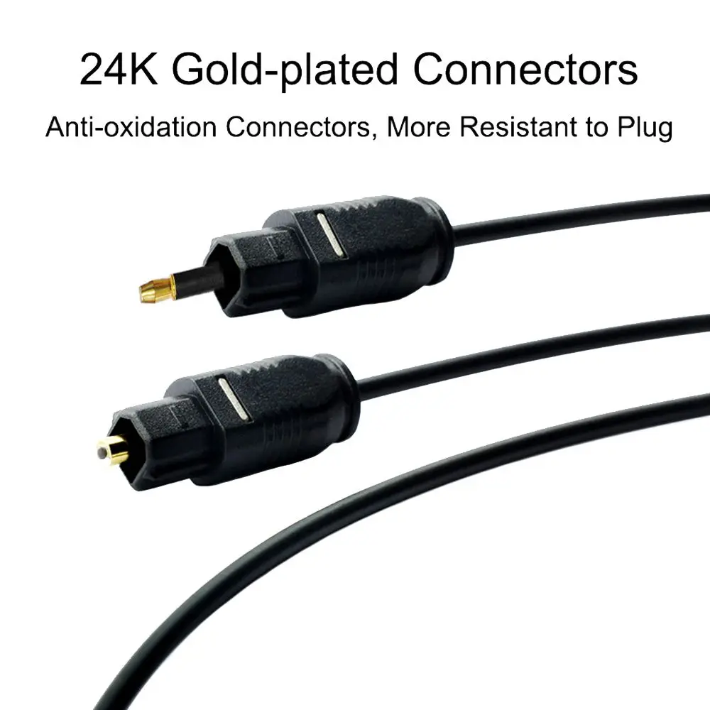 Connector Gold-plated Audio Cable 3.5mm to Toslink SPDIF Line Optical Fiber Cord For Speaker Blu-ray Player Power Amplifier thumbnail 6