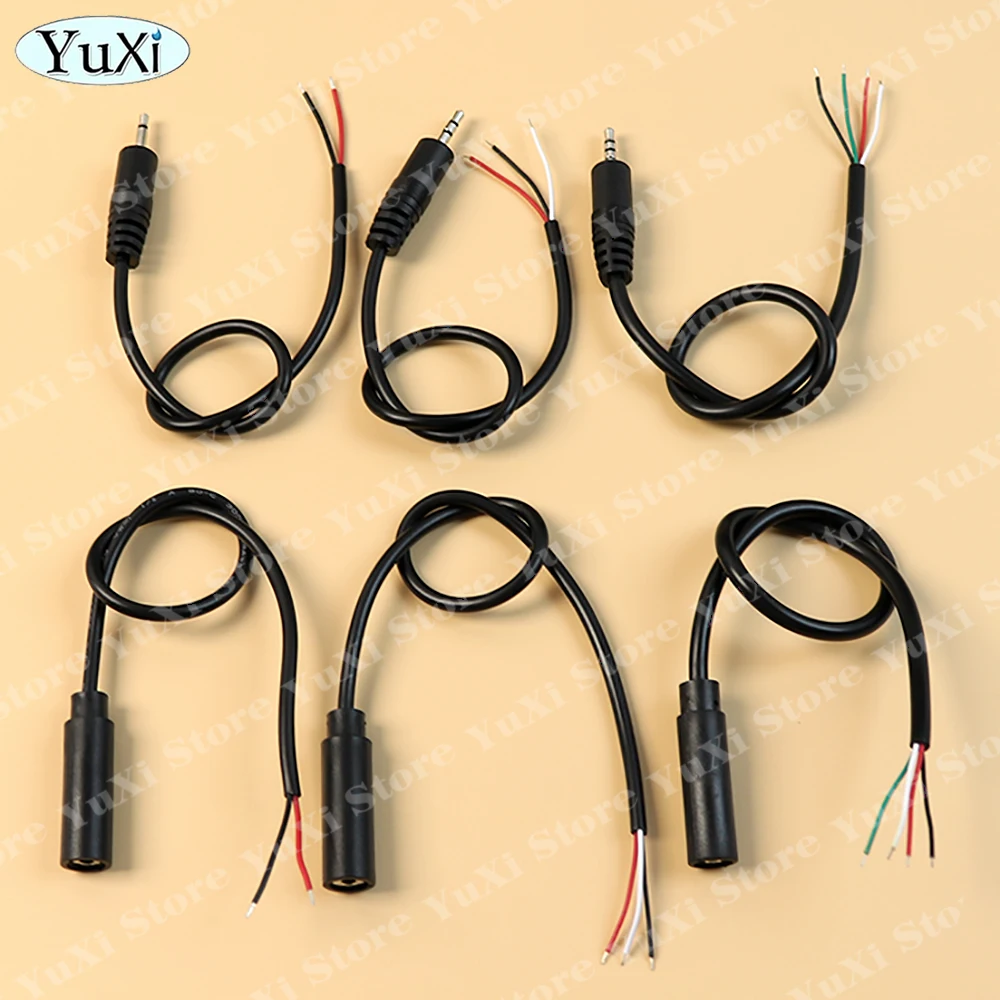 3.5mm 2.5mm Mono Stereo Audio Cable Male Female Plug Jack Connector Cord 2/3/4Pole TS TRS TRRS Extension Wire DIY Earphone Mic thumbnail 6