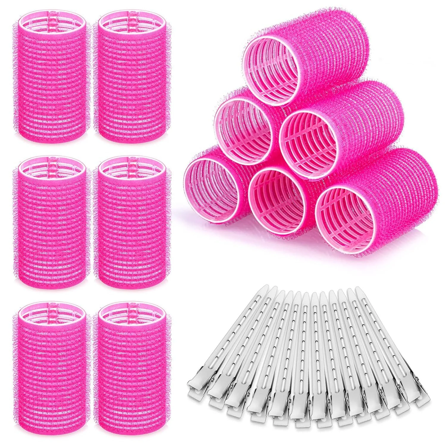 Hair Curling Rollers in Various Sizes for DIY Lazy Hair Styling, Air Bangs Curlers, Plastic Hair Curling Tool thumbnail 3