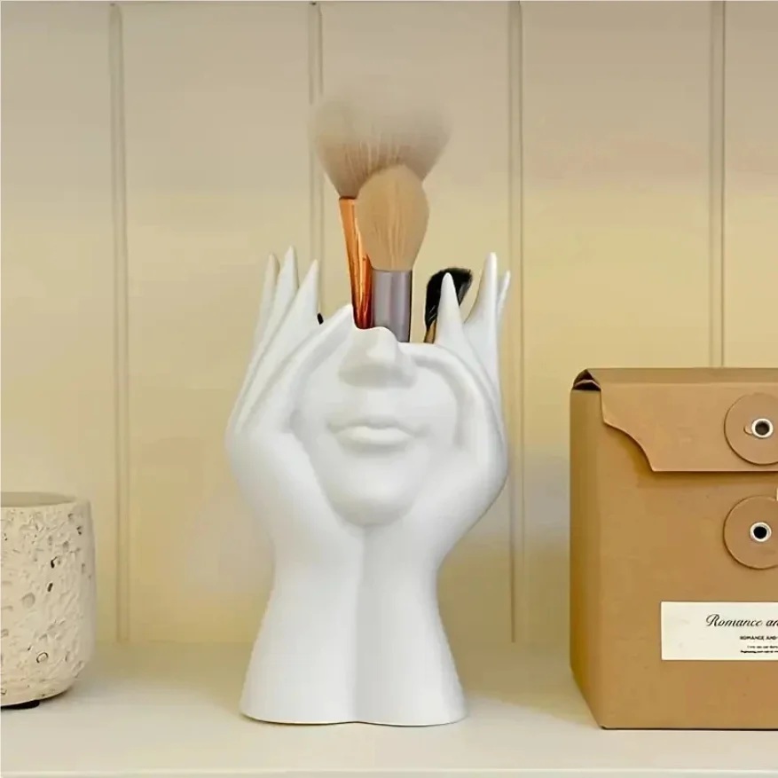 1PCS Creative Human Body Art Styling Organizer Multifunctional Makeup Brush Pen Holder Vinyl Figure Storage Desktop Office Decor thumbnail 4