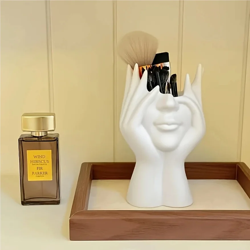 1PCS Creative Human Body Art Styling Organizer Multifunctional Makeup Brush Pen Holder Vinyl Figure Storage Desktop Office Decor thumbnail 2