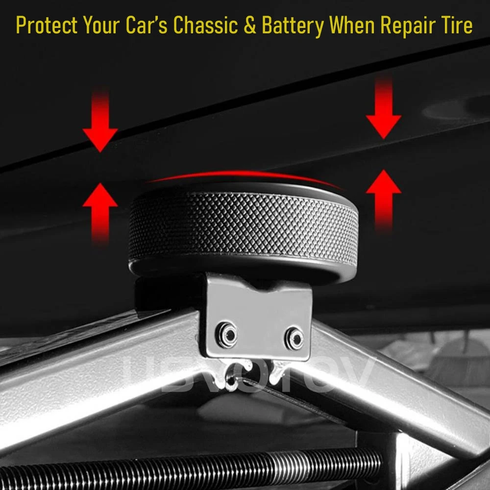 4pcs Lifting Jack Pads for Tesla Model 3 Y S X Juniper Accessories Rubber Puck Chassis Lift Stand Adapter Battery Protective Pad thumbnail 4