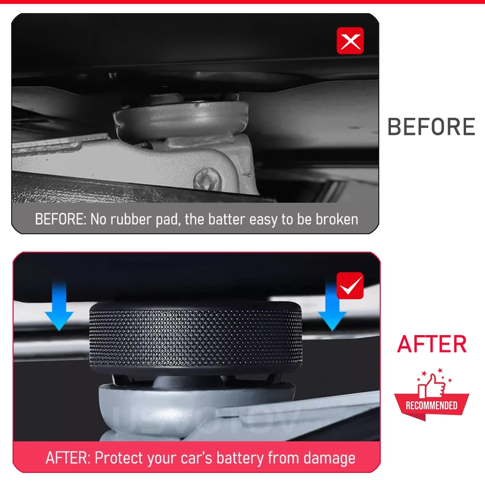4pcs Lifting Jack Pads for Tesla Model 3 Y S X Juniper Accessories Rubber Puck Chassis Lift Stand Adapter Battery Protective Pad thumbnail 3